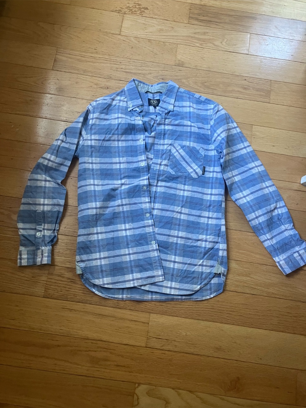 Levitate Men's Light Blue Plaid Casual Button-Down Shirt - Relaxed Fit